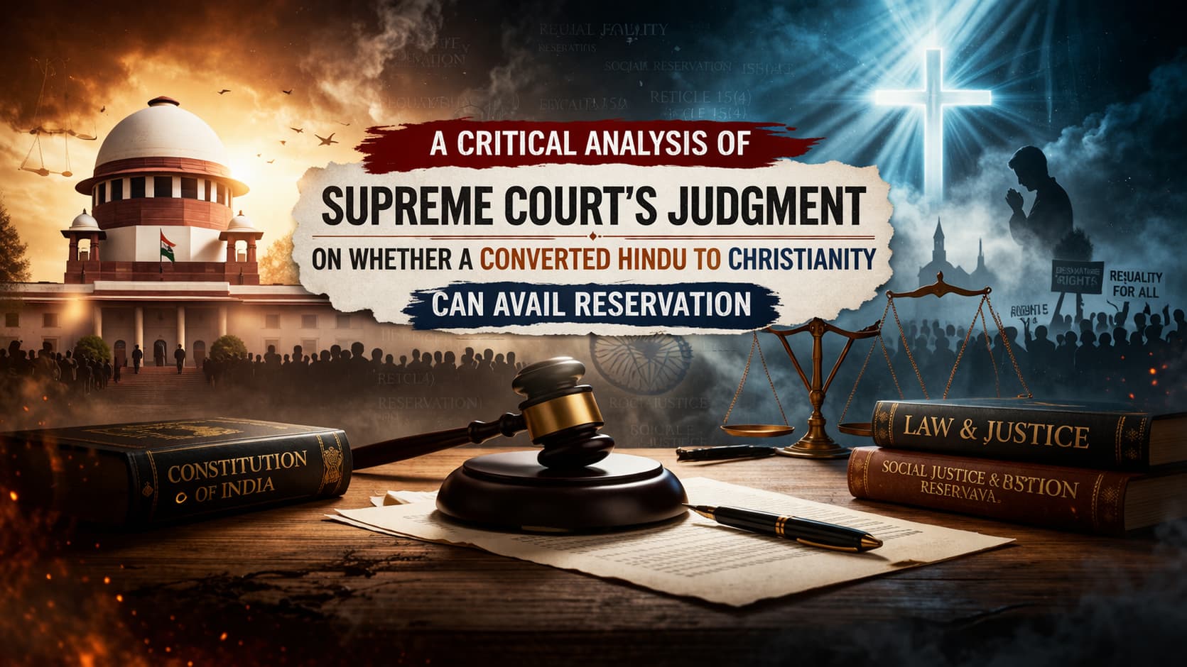 A CRITICAL ANALYSIS OF SUPREME COURT'S JUDGMENT ON WHETHER A CONVERTED HINDU TO CHRISTIANITY CAN AVAIL RESERVATION